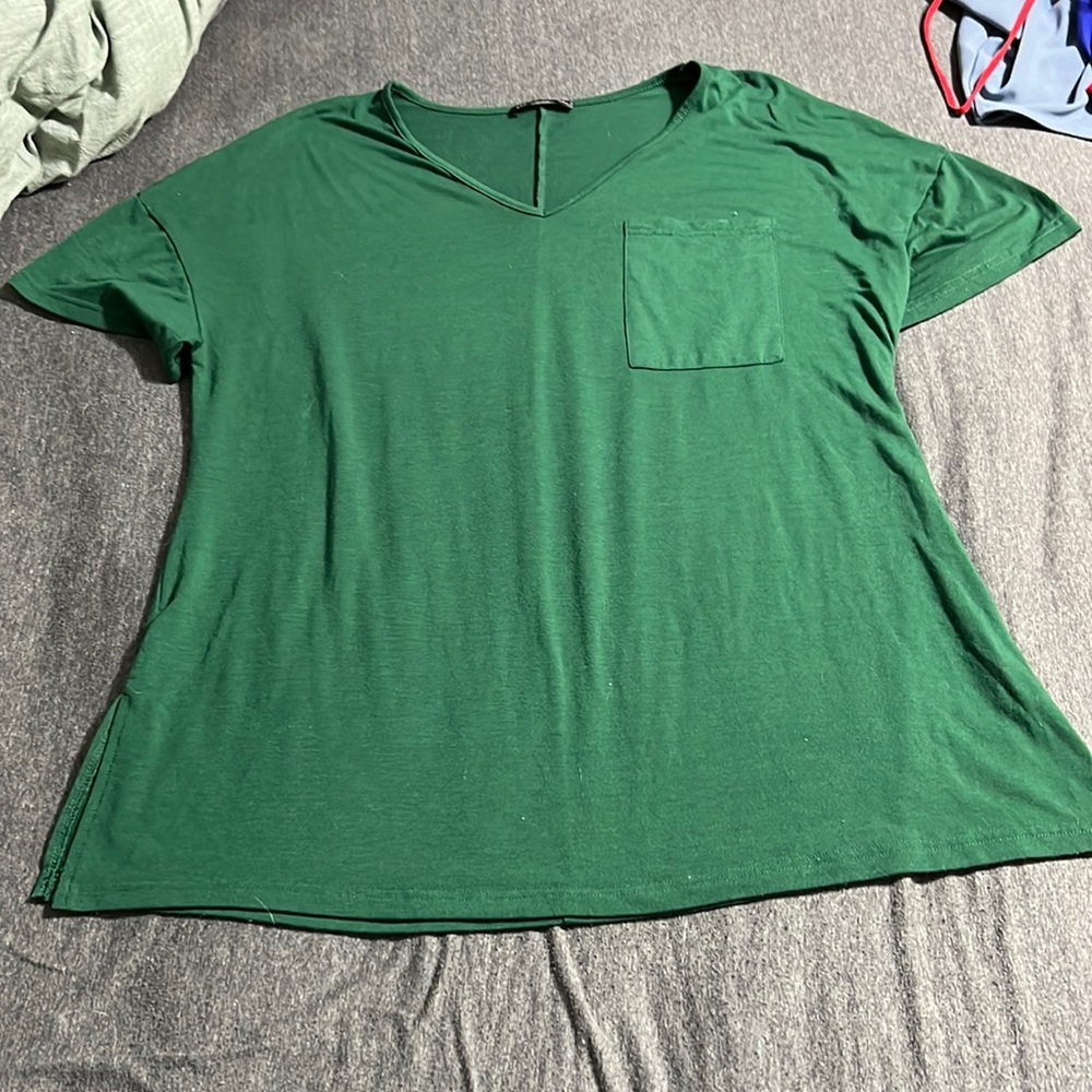 Green Pocket Tee